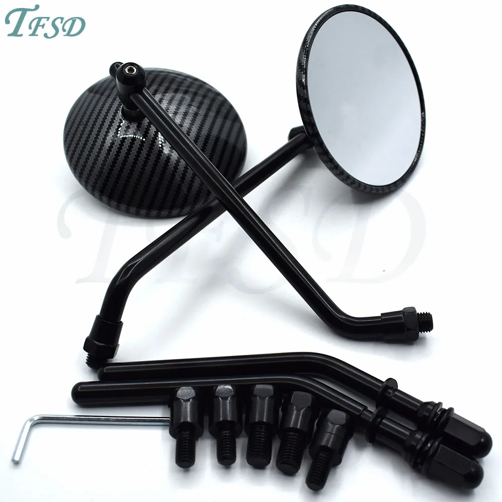 

Motorcycle fashion Round Mirrors motorcbike Rearview Mirrors Racing Sport Bike Rear View Mirror For Halley Suzuki Honda Yamaha