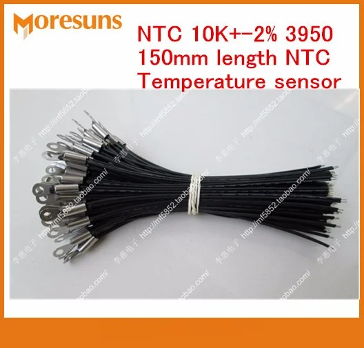 

100pcs NTC 10K+-2% 3950 NTC temperature sensor length 150mm Custom NTC Sensor