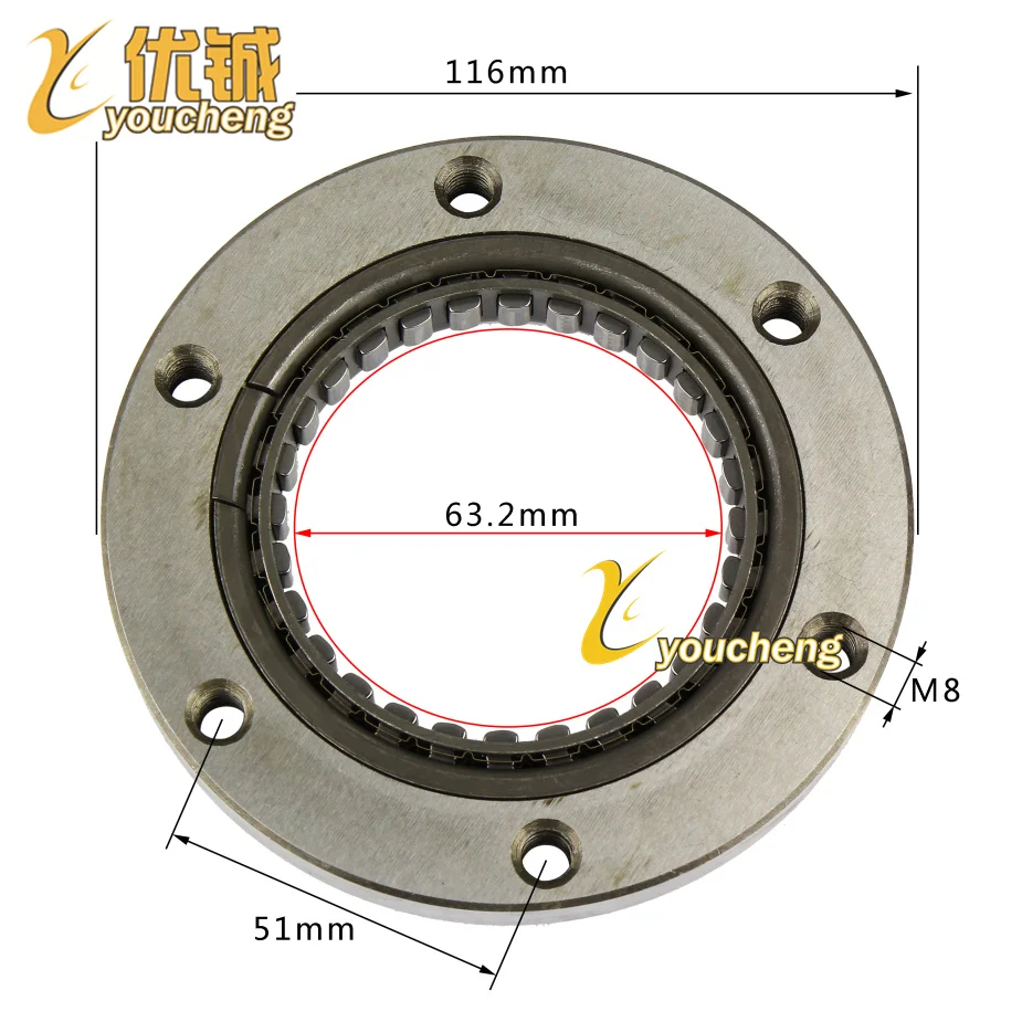 

Overunning Clutch Middle Parts CF500cc CF188 Starter Engine ATV CF800 Startup Disk Replacement 0180-091200 QDP-CF500-BT