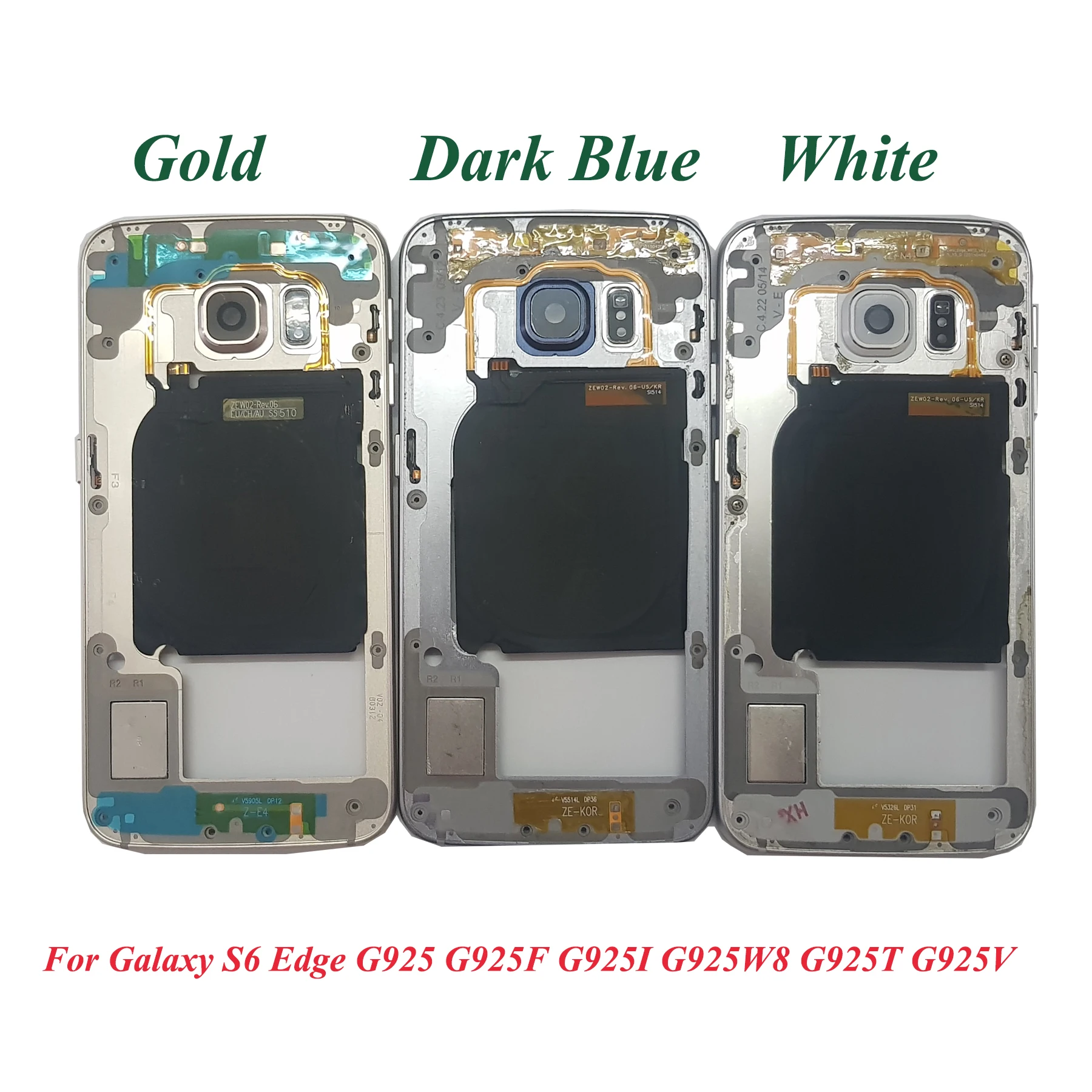 Средняя задняя рамка Корпус пластина ободок задний корпус для Samsung Galaxy S6 Edge G925 G925F