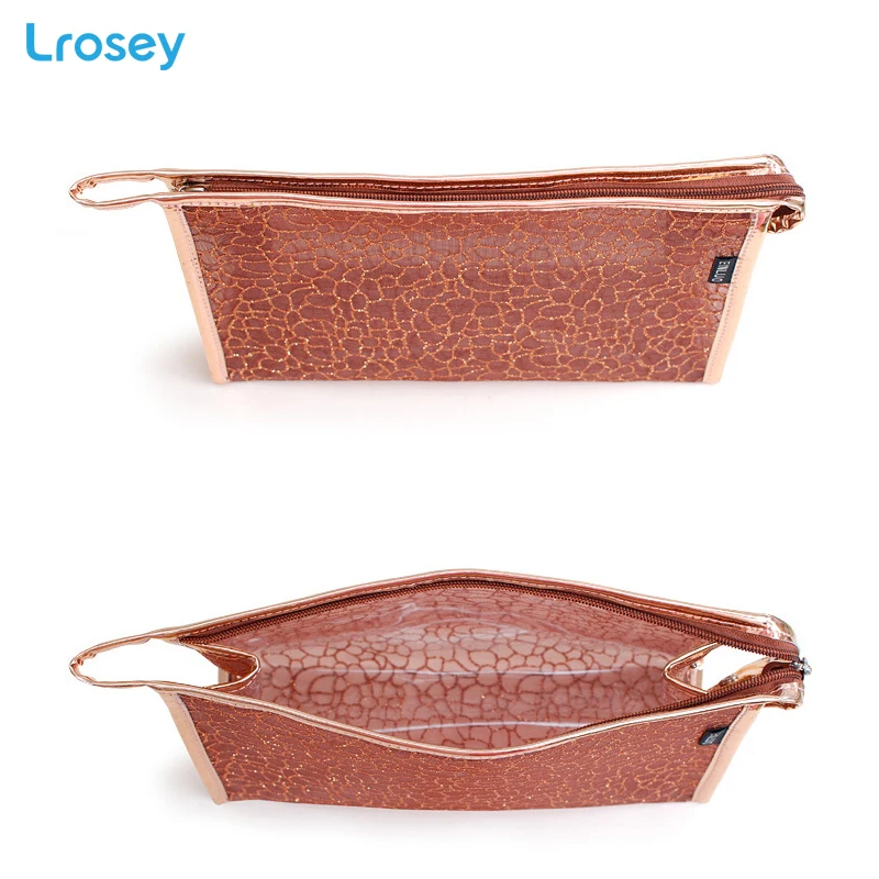 Shining Lace Makeup Organizers New transparent waterproof wash bag ladies PVC Cosmetic storage bags handbag travel cosmetic bag