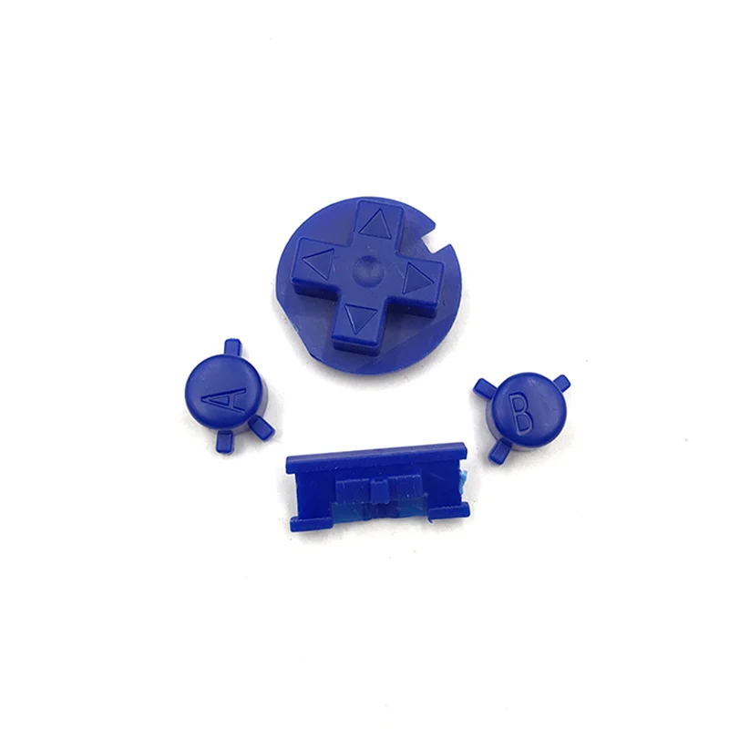 10 комплектов для GBC D колодки A B кнопки пластиковые кнопки включения выключения клавиатуры для Gameboy цветные GBC цветные кнопки - Цвет: Blue