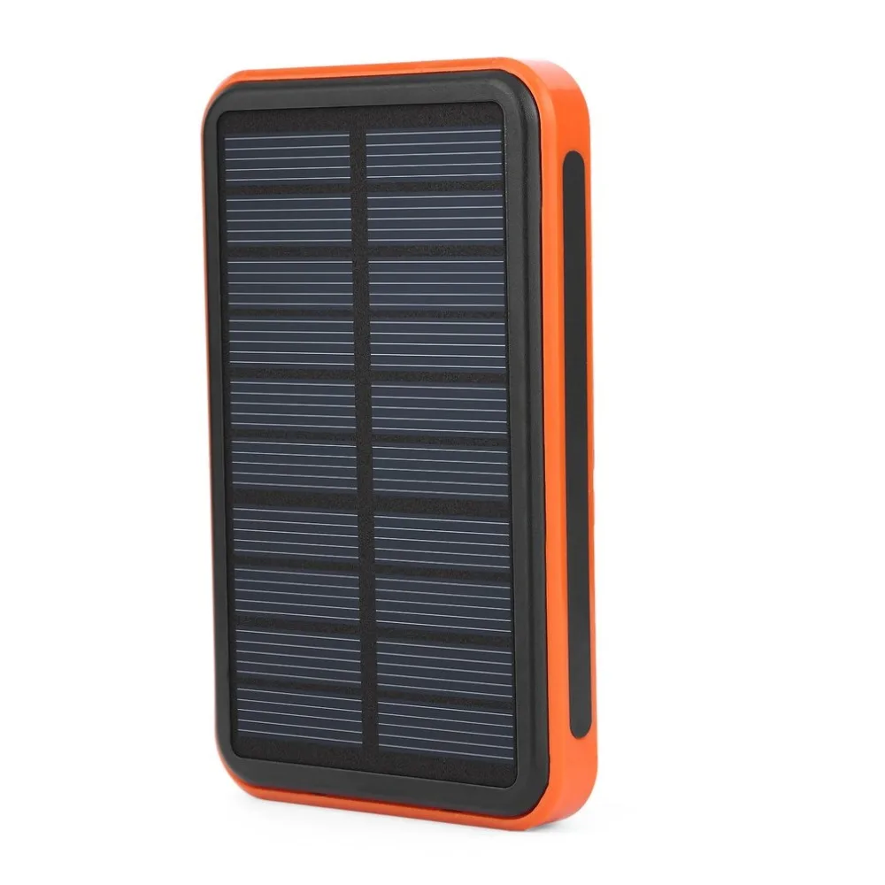 

Power Bank 20000mA Solar Panel Quick Charge h Universal Dual USB Ports Outdoor Portable Solar Large Capacity Power Bank Charger