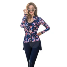 Высококачественный скромный купальник для мусульман, женский купальный костюм с длинным рукавом, Модный цветочный плюс размер, мусульманская одежда для плавания, 3 предмета