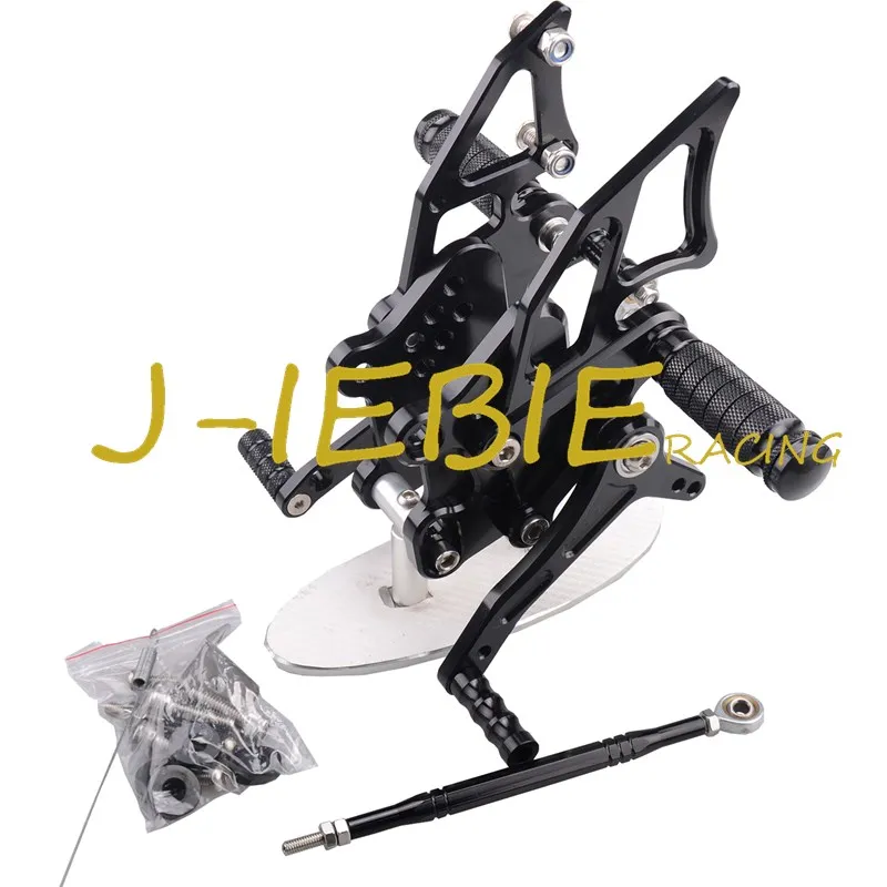 

ЧПУ Гоночный комплект задних регулируемых задних комплектов, колышки для ног, подходят для Yamaha YZF R3 R25 2014 2015, черные