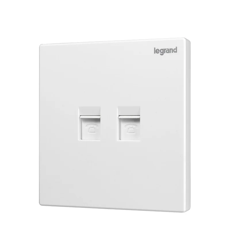 High Quality Double Telephone Wall Socket Large Panel 86type Wall