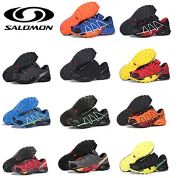 Salomon обувь zapatos hombre кроссовки мужские Скорость Крест 4 CS III sapato masculino Скорость Крест Открытый Новый Черный Спорт Кроссовки