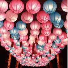 Круглый Китайский бумажный фонарь Lampion День Рождения украшения дома аксессуары Babyshower Linternas bautizo decoracion " 6" " 10"