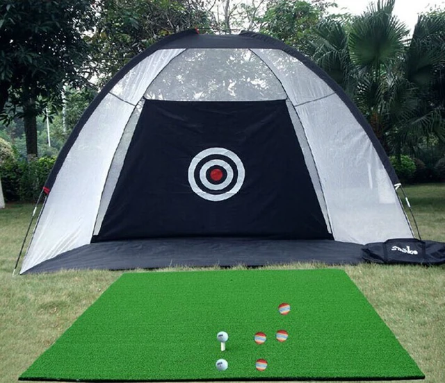 Us 39 39 50 Off 2m Golf Training Net Golf Practice Machine Swing Hitting Trainer Golf Hit Cage Garden Grassland Net Golfing Trainer Net Aid Tool In