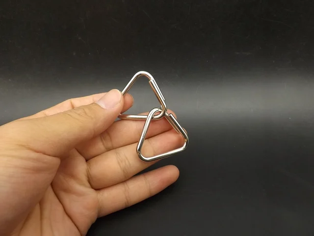 Anillo De Rompecabezas De De Metal Para Mini Triángulo Equilátero, Modelo De Solución, Brian Teaser, Gadget, Juego Inteligencia, Juguetes, Regalos - Rompecabezas - AliExpress