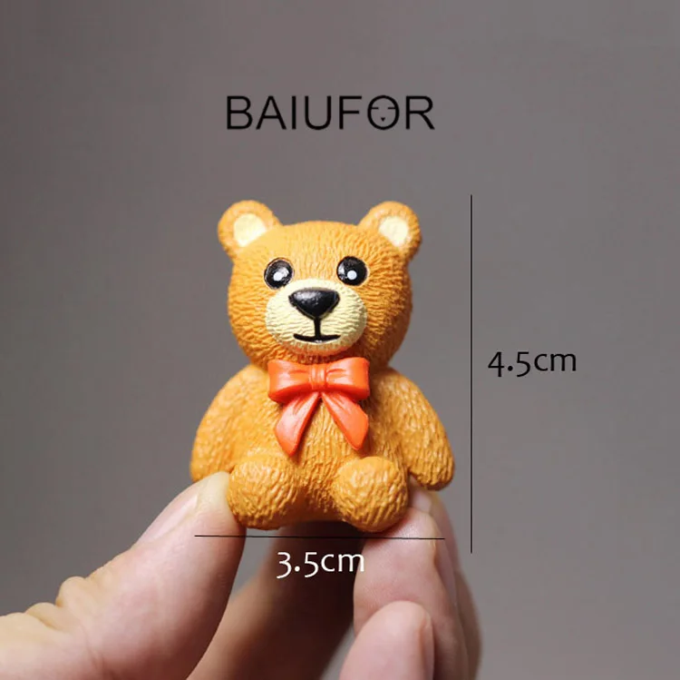 BAIUFOR животные Миньоны милый бант медведь модель Фея садовый декор Террариум