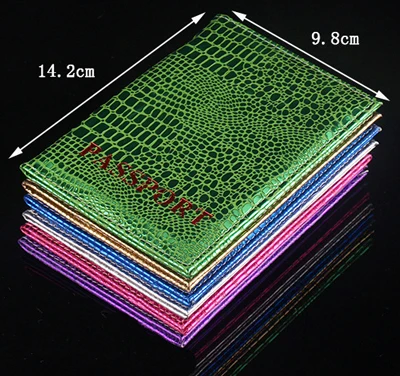 Дешевая мужская кредитница Обложка для паспорта Женская кожа аллигатора защитный для паспорта рукав держатель паспорта 6 цветов