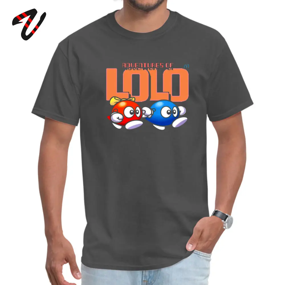 Casual Adventures Of LOLO Round Neck Top T-shirts Summer/Autumn Tees Short Sleeve for Men Designer 100% Cotton Design Tshirts Adventures Of LOLO18253 carbon