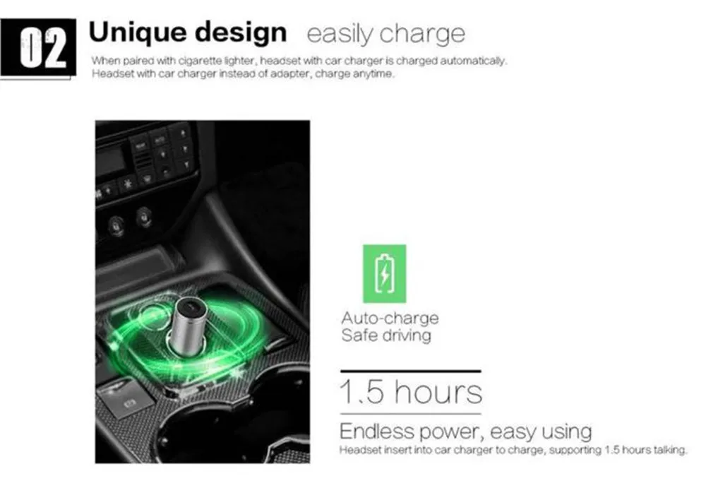 Auto Charging Smart Bluetooth 4.0 Stereo Headset  (18)
