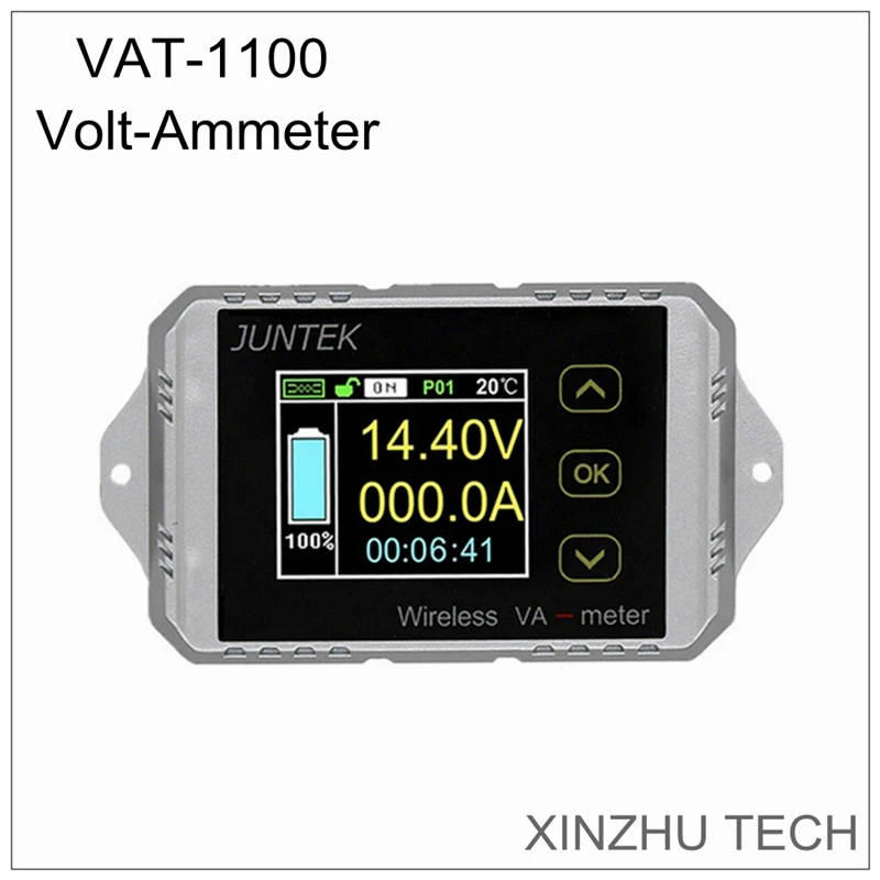 VAT-1100 DC 0,01-100 V 0,01-100A беспроводное двунаправленное Напряжение Ток ват1100 метр Амперметр Вольтметр Емкость кулоновый счетчик