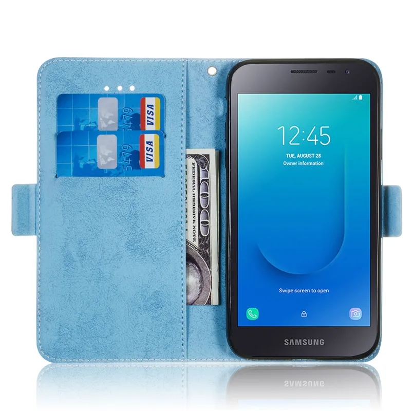Кожаный чехол Wekays для samsung J2 Core с мультяшной бабочкой, чехол для samsung Galaxy J2 Core J260 SM-J260F, чехол s