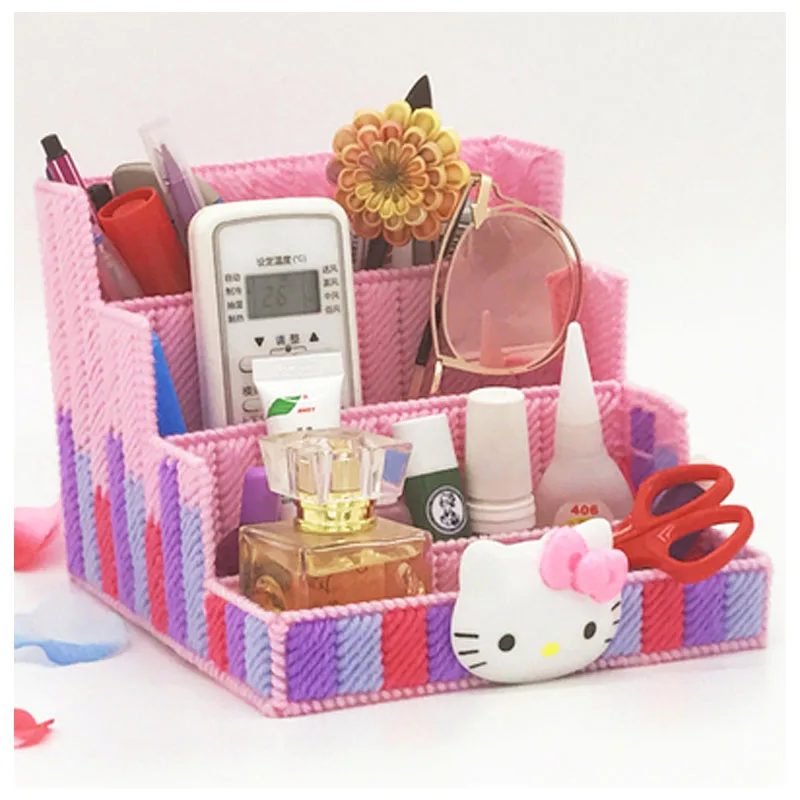 

Needlework,DIY Volume tissue boxes ,Has been cut,3D three-dimensional cross stitch ,storage box ,Kitty Storage Box NO.02