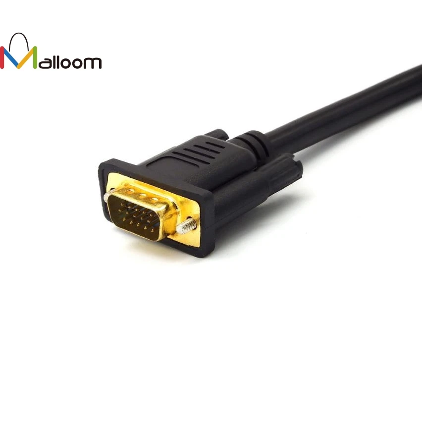 Malloom Новое поступление 30 см компьютерный кабель 1 VGA штекер 2 VGA Женский VGA монитор Y сплиттер кабель
