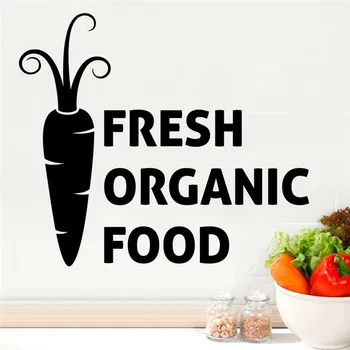  Fresh Organic Food Farm Restaurant supermarket vegetables Kitchen Wall Sticker Decals Kitchen Home Decration Mural Poster