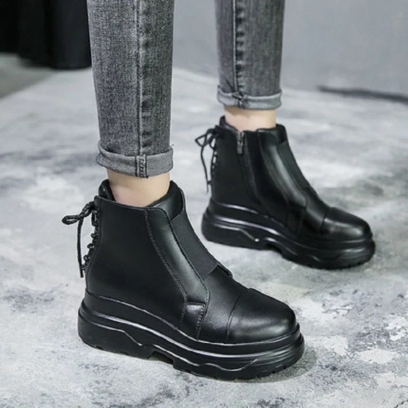 Plat D'hiver Bottes Automne unis Nouvelle Fond Femmes Martin Et 1 Vent Britannique 2018 Mat États Europe De Les EdZC8qUxwE