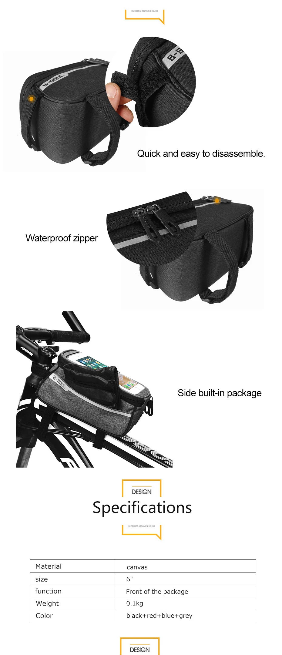 Excellent JS Rainproof Bike Bag Touch Screen Bicycle Bag TPU Large Capacity Cycling Bags Backpack Multifunction Mobile Phone Holder Basket 3