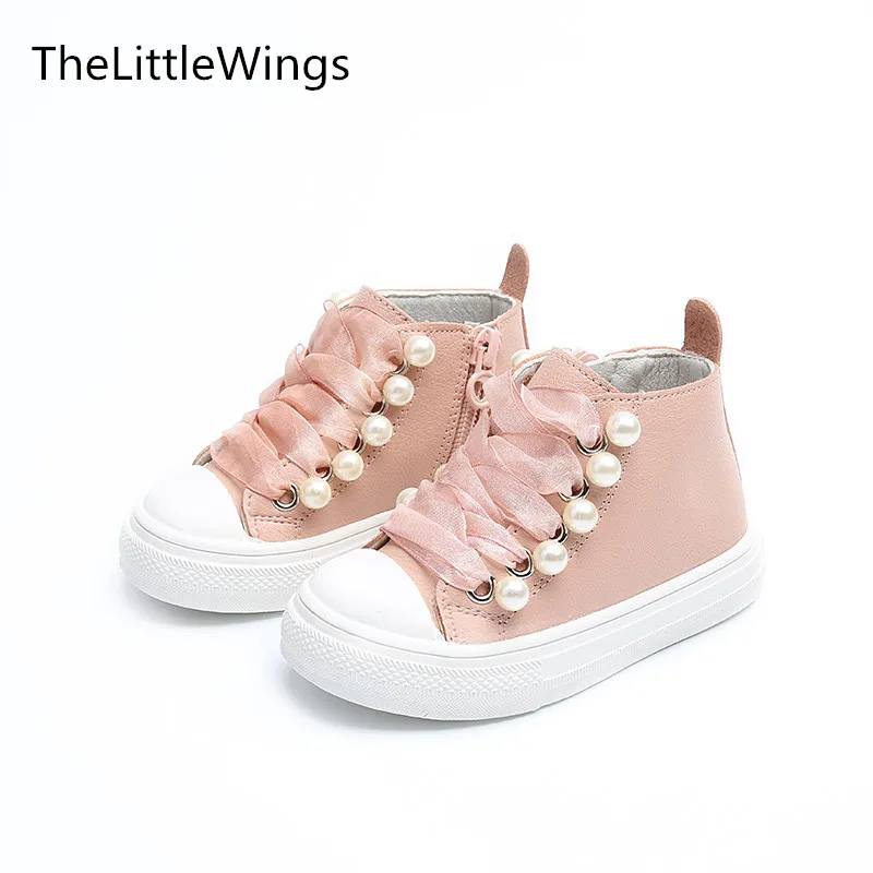 Spring Autumn new kids shoes school perfect Rivet pearl design girls princess boots Super soft and comfortab 1-6 years old 3
