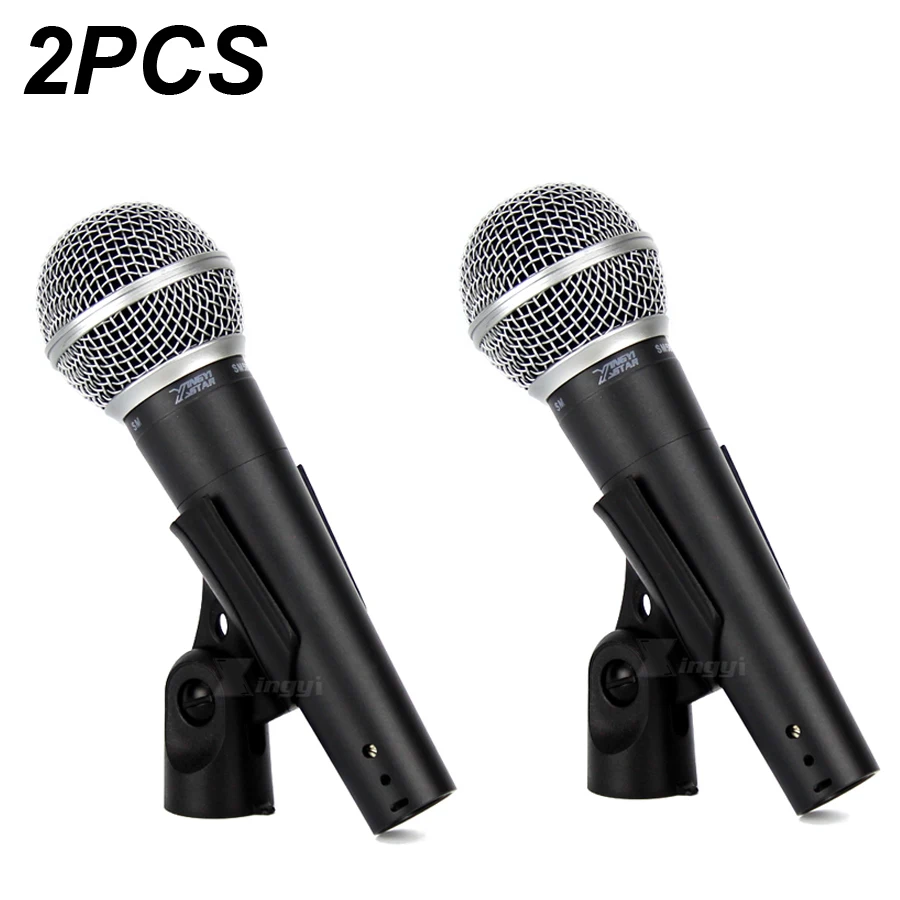 

2Pcs SM58S Wired Dynamic Microphone Professional Handheld Mic For SM58LC Video Studio Singing Karaoke DJ Mixer Audio Conference