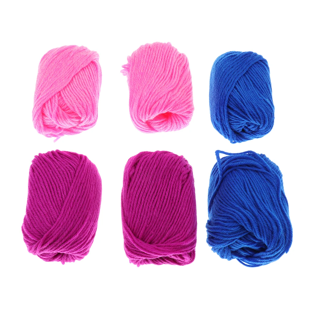 6 рулонов/упаковка шерстяная пряжа для вязальной машины DIY шарф шапка носок ремесло ткач вязальщик ролевые игры игрушки для девочек детские подарки