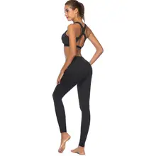 Sexy High Waist Black Stretch Slimming Workout Gym Sport Running Fitness Women Leggings Pantalones Yoga Pants With Pockets