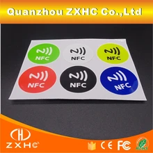 6 шт./лот) Ntag213(203) 13,56 МГц NFC наклейки программируемый умные метки для всех NFC телефонов