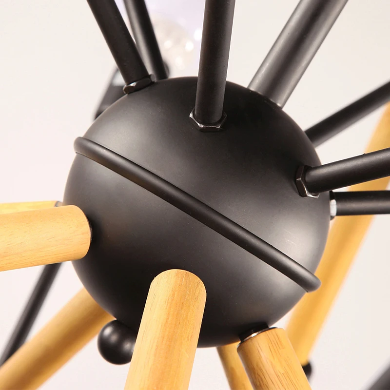 New Nordic decorations wood Spider Pendant Light Vintage industrial Nordic Loft Retro antique restaurant dining Pendant Lamp