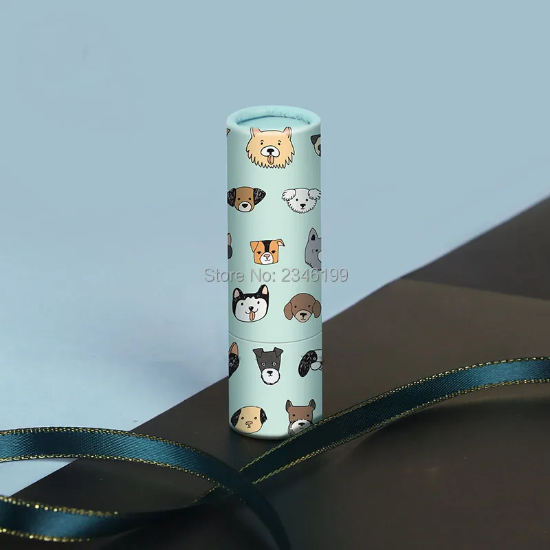 Empty Lipstick Tube 12.1mm Blue Dogs Lipbalm Tube Cosmetic Container Cute Lipbalm Tube Empty Papery Lipstick Container (2)
