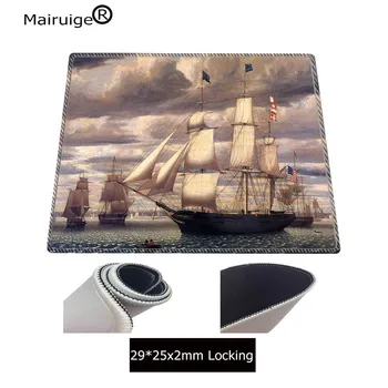

Mairuige Boat on the sea Anti-Slip Laptop PC Mice Pad Mat Mouse pads For Optical Laser Gamer pad Lock Edge