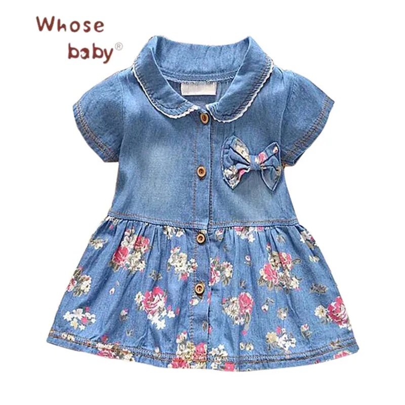 denim baby frock