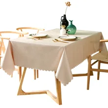 PVC Oilproof Tablecloth Waterproof Table Cloth for Dining Table Rectangle Coral Solid Color Table Cover Round Tablecloths