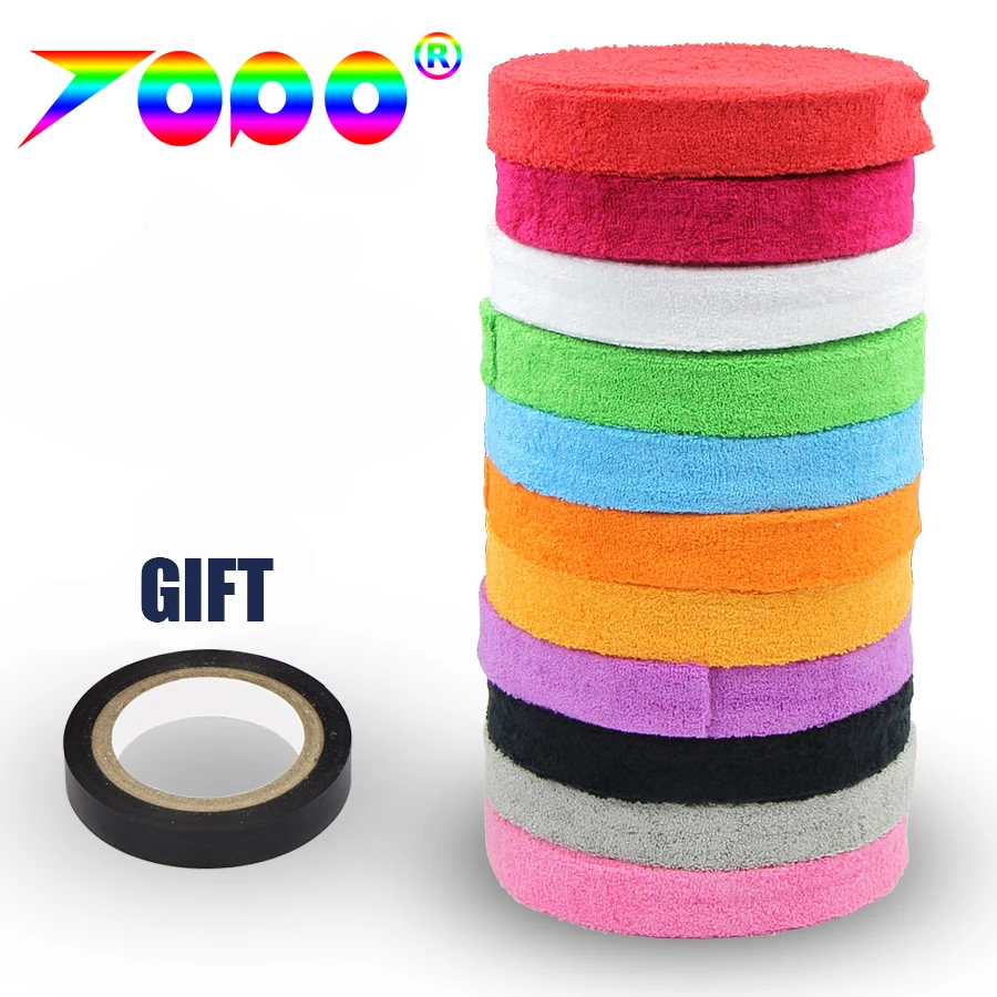 

10m/reel 100% cotton Towel Grips/badminton Overgrip( squash and badminton)