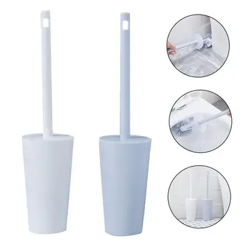

Japanese Style Toilet Brush and Holder Set Hand Commode Cleaning Brush with Long Handle Soft Wool Brush for Bathroom 20E