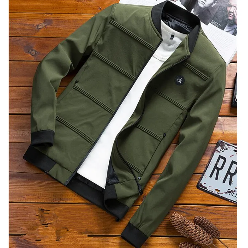 Мужская куртка-бомбер на молнии с капюшоном, осенняя ветровка с карманами, Черный Армейский зеленый Тактический пуловер с длинным рукавом размера плюс 4XL