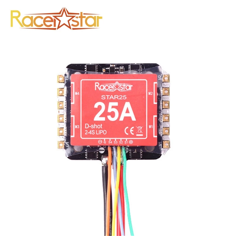 

Racerstar Star25 25A BLHELI_S 2-4S 4 in 1 20x20mm Brushless ESC Dshot600 Ready for RC Racer Racing Drone Quadcopter Spare Parts