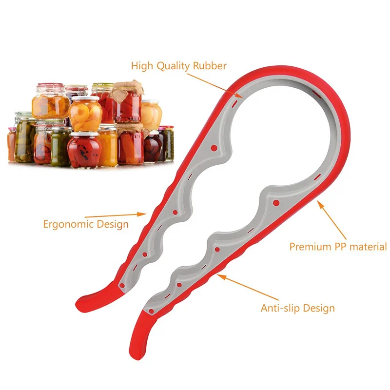 2 Упаковка-банка открывалка «Все-в-одном» открывалка для бутылок Наборы твист удобного захвата консервный нож пожилым людям открывать различные банки канистры пивной бокал вина красного цвета