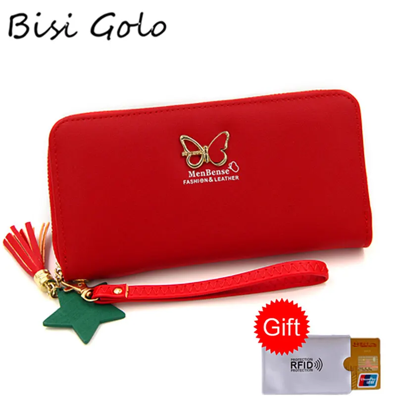 

BISI GORO Brand Women Wallet Purse Designer Women Long Clutch Wallet Large Capacity Wallets Female Purse Lady Bags Phone Pocket