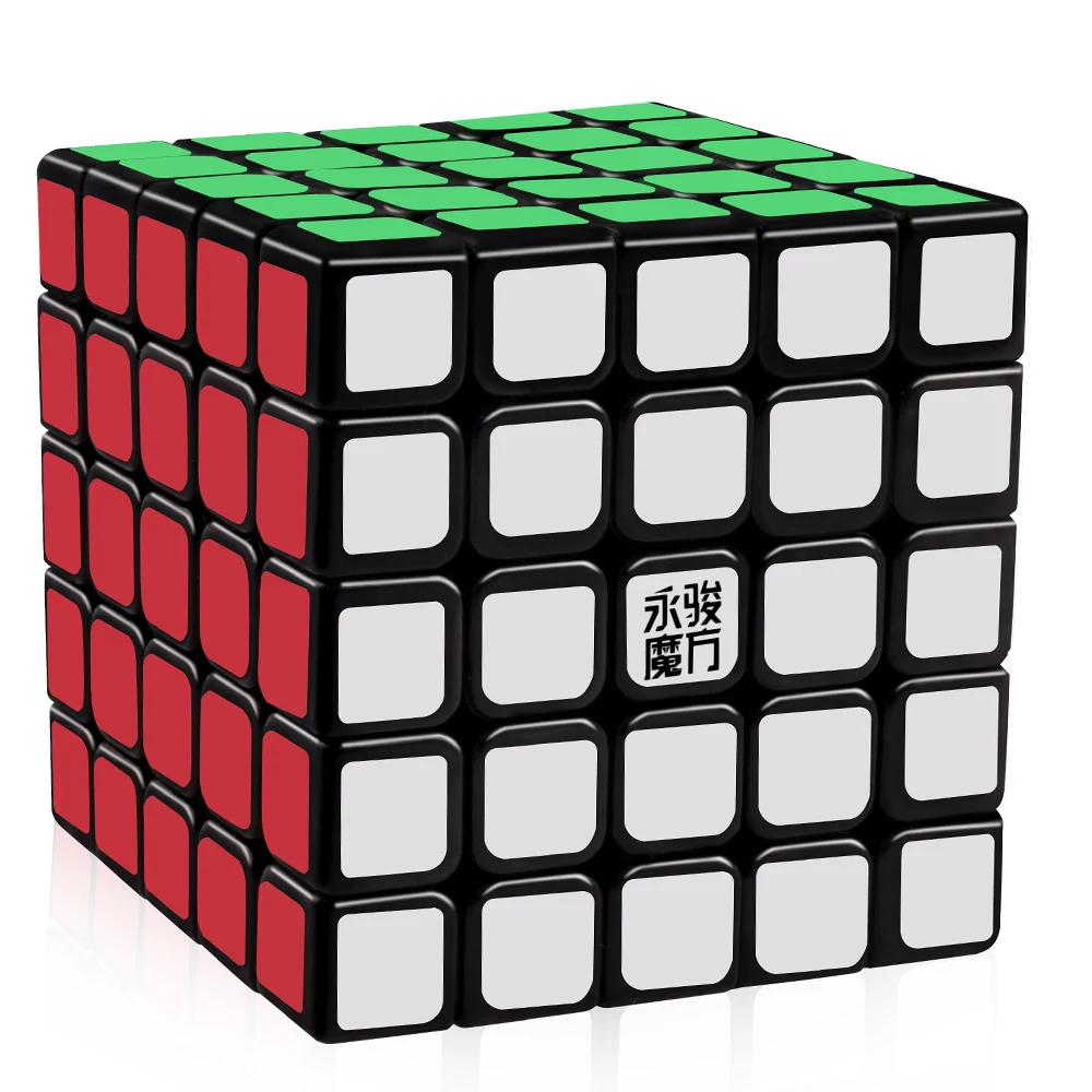 

D-FantiX Yj Yuchuang 5x5 Speed Cube Professional Smooth Twist 5x5x5 Puzzle Magic Cube Black Fidget Toys For Adult Children