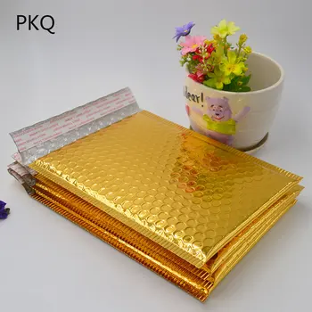 

50 PCS/Lot Golden Bubble Envelopes Bags Mailers Padded Shipping Envelope With Bubble Mailing Bag Drop Shipping