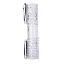 Dual Vibrator Penis Sleeve Cock Ring Vagina Pussy Penis Trainer Stimulator Sex Toys For Men Ejaculation Delay Male Masturbator