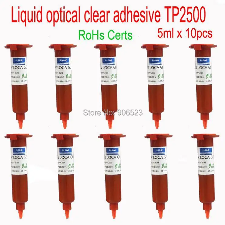 

Free Shipping 10pcs 5ml UV Glue LOCA Liquid optical clear adhesive for Repair Cellphones glass lens
