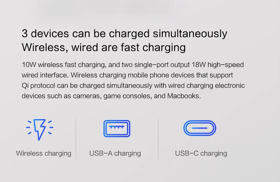 Xiaomi Wireless Power bank 10000mAh PLM11ZM USB Type C Mi Powerbank 10000 Qi Fast Wireless Charger Portable Charging Poverbank 1 9
