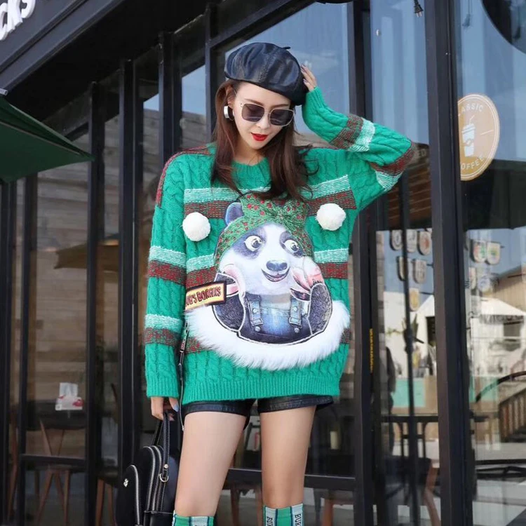 MUMUZI 2019 новый осенний Повседневный пуловер Повседневный вязаный свитер для собак женский модный пуловер с круглым вырезом и длинными