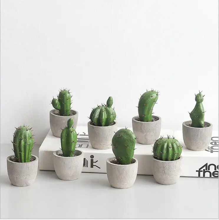 

INS Style Aftifical Cactus Decor Plastic Desk Cactus Mix Design Cactus flower Home&Garden Decor Artifical Cacti Desk Decor