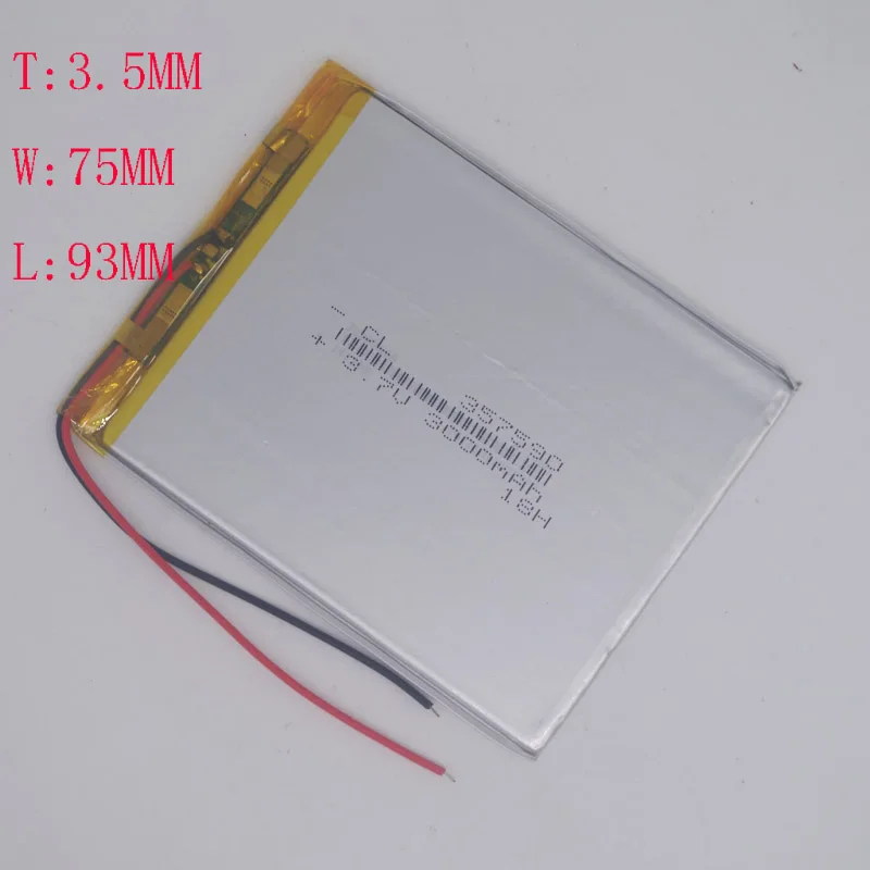 

3.7 V Polymer 357593 / 357590 7-inch tablet Aili Shun M71 built-in battery 3000mAh