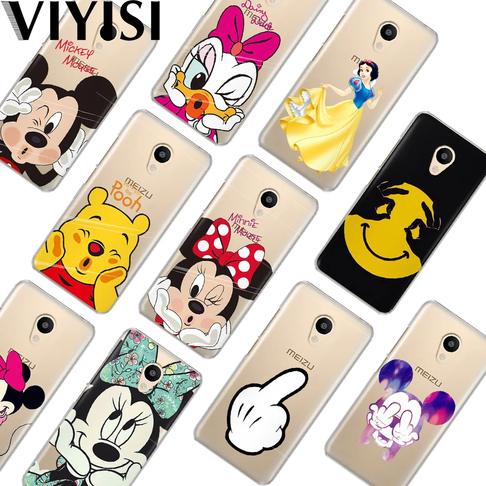 

Mickey Minnie For Meizu M6 M5 Note Case M5S 5C 3s Note Pro6 U10 U20 Snow White Coque Etui Fundas Capinha Cell Bags Capas